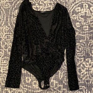 Cheetah velvet bodysuit